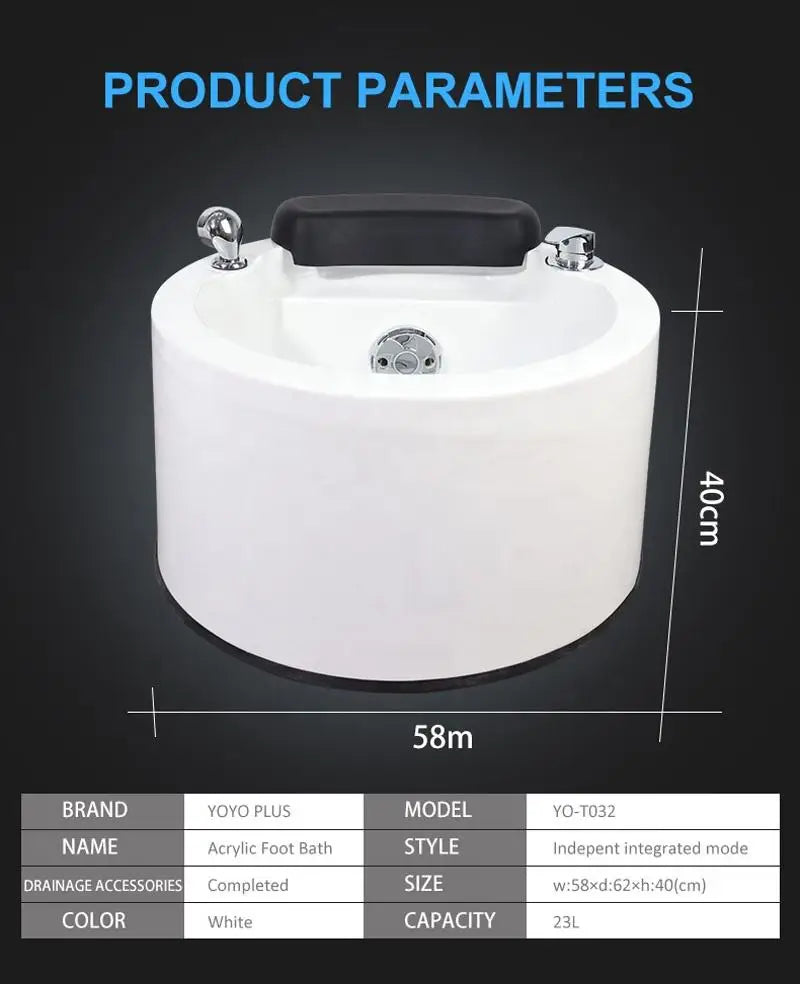 Electric Pedicure Foot Bath Basin - Professional Heat Therapy Massager Massage Chairs Tidesmit