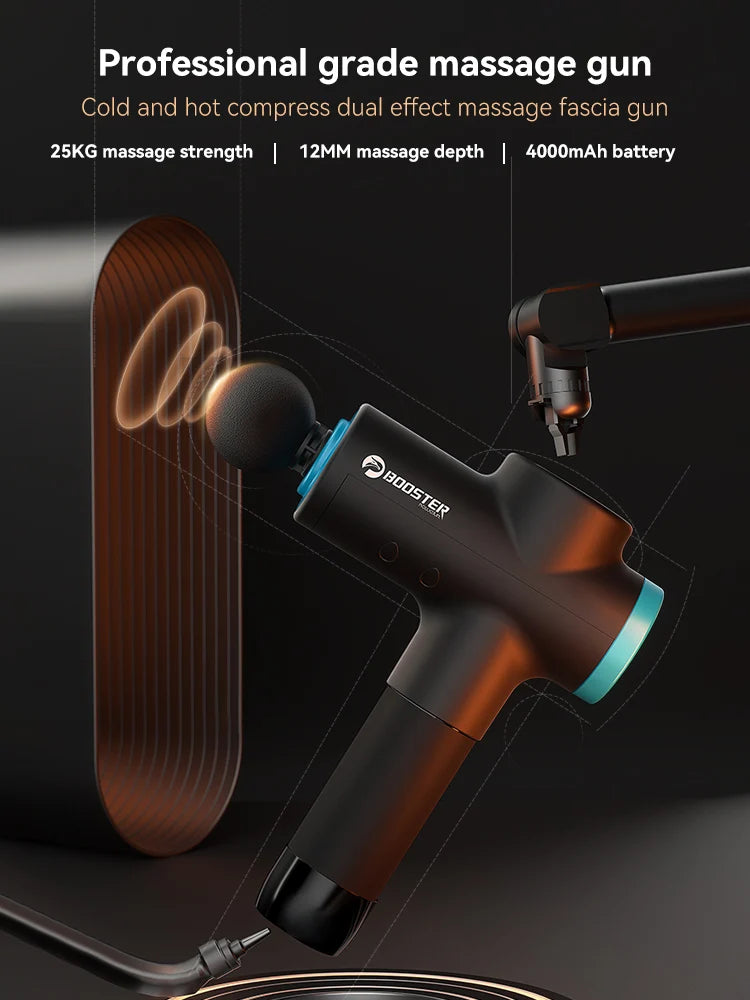 Massage Gun Deep Tissue Percussion Massager, 12 Heads, 4000mAh Battery Relaxation Treatment Tidesmit