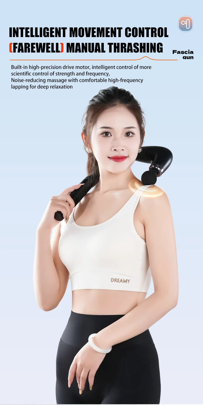 Electric Massage Gun for Deep Tissue Recovery – Natural Black Body Shaping Massage Equipment Tidesmit