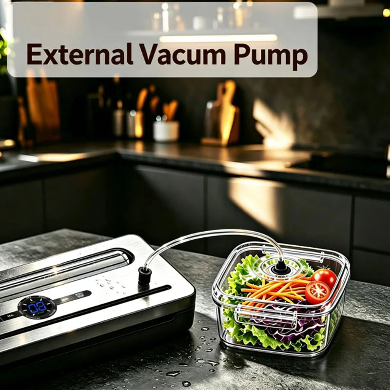 240W Dual‑Pump Vacuum Sealer Machine Automatic Food Sealer Dual Seal External Vacuum For Home Commercial Food Storage