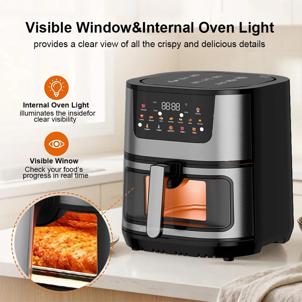 Air Fryer with 8L Large Capacity Electric Air Fryers without oil Airfryer Oven for Chicken Wings Fries Chips Cooker Air Fryer