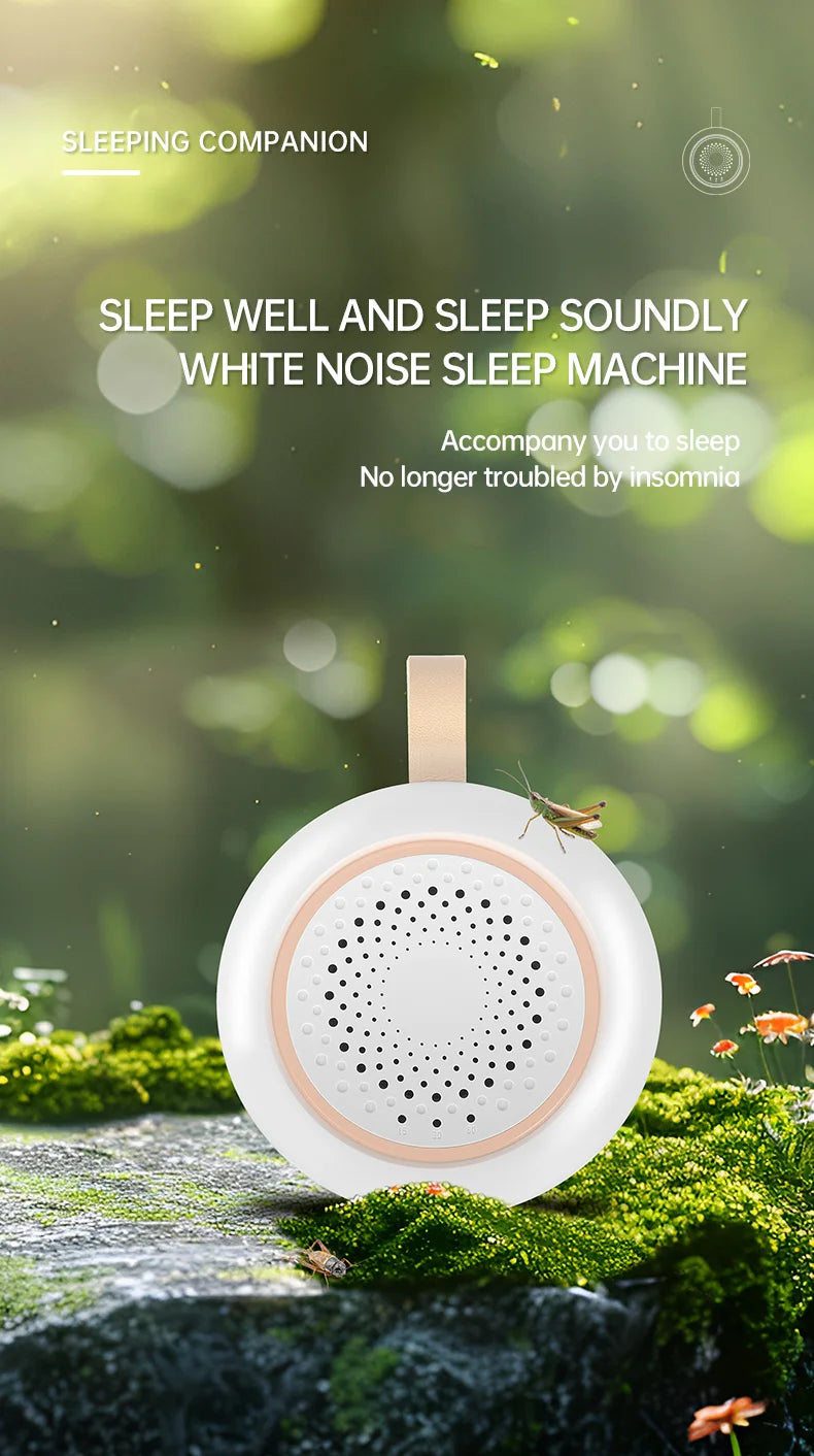 White Noise Machine 24 Soothing Sounds Portable Baby Sleep Machine Sleep Aid Machine with Sleep Light Night Type-c Rechargeable