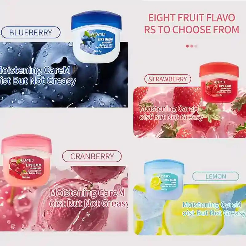 Fruit Lip Balm Set - 8pcs Moisturizing Lip Treatment for Dry Lips Lip Care Tidesmit