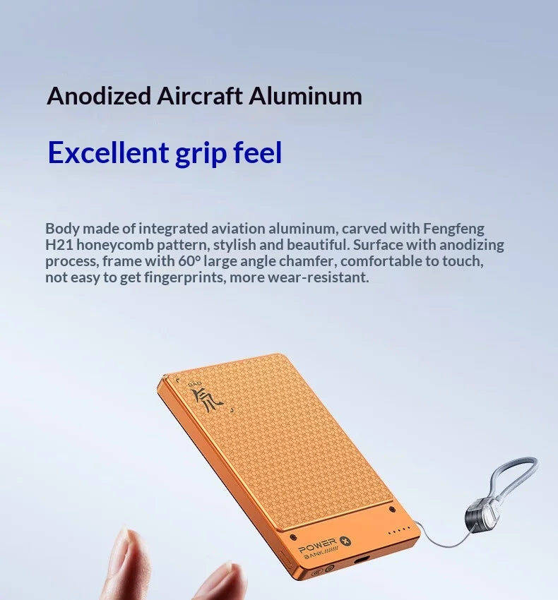 Tidesmit Magnetic Power Bank 5000mAh Qi2 20W Fast Charger - Orange Tidesmit