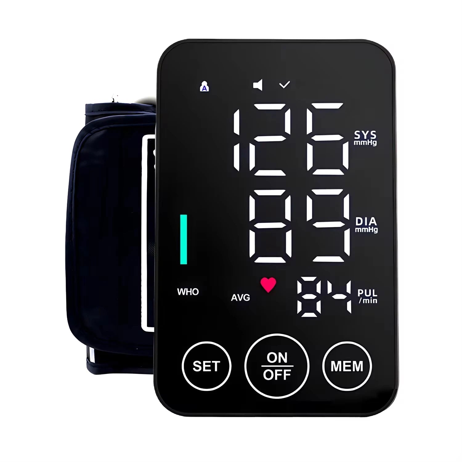 Spanish Voice Medical Digital Lcd Upper Arm Blood Pressure Monitor Cuffs Home Heart Rate Meter Tonometers Large Cuff Automatic