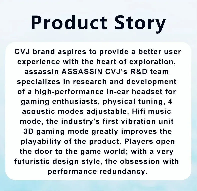 CVJ Assassin Silver in Ear Earphones 1BA+1DD+1Vibrate Game Mode HIFI Microphone Hybrid Tuning Switch Wired Earbuds IEM Headphone Tidesmit