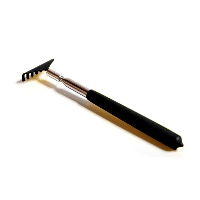 Telescopic Back Scratcher Stainless Steel Retractable Massager Back Massage Instrument B-Black Tidesmit