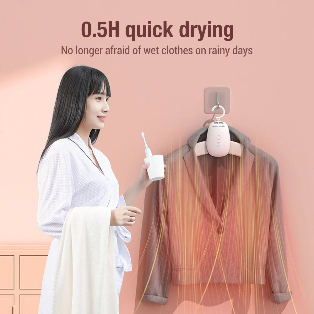 Tidesmit portable electric clothes dryer featuring a smart quick-drying rack for garments and shoes, 220V warm air