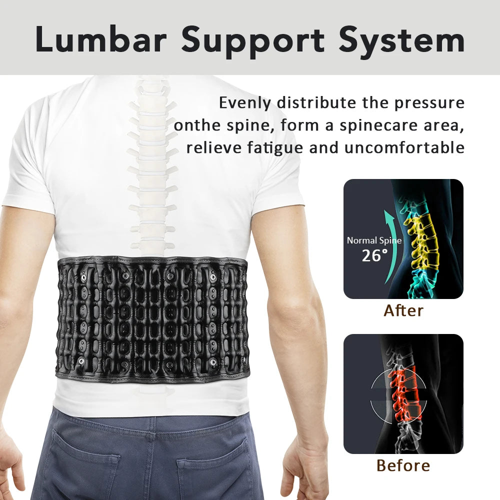 Inflatable Lumbar Decompression Belt - Targeted Back Pain Support Fascia Gun Tidesmit