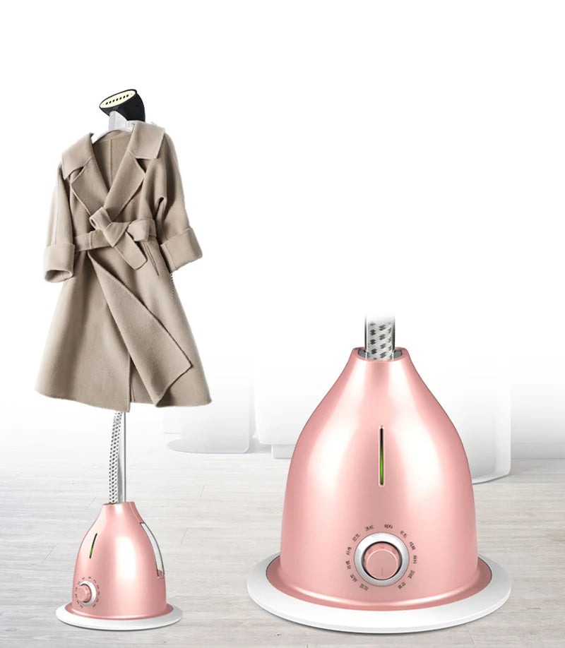 Tidesmit 2000W powerful garment steamer with fabric brush attachment for vertical hanging clothes steaming