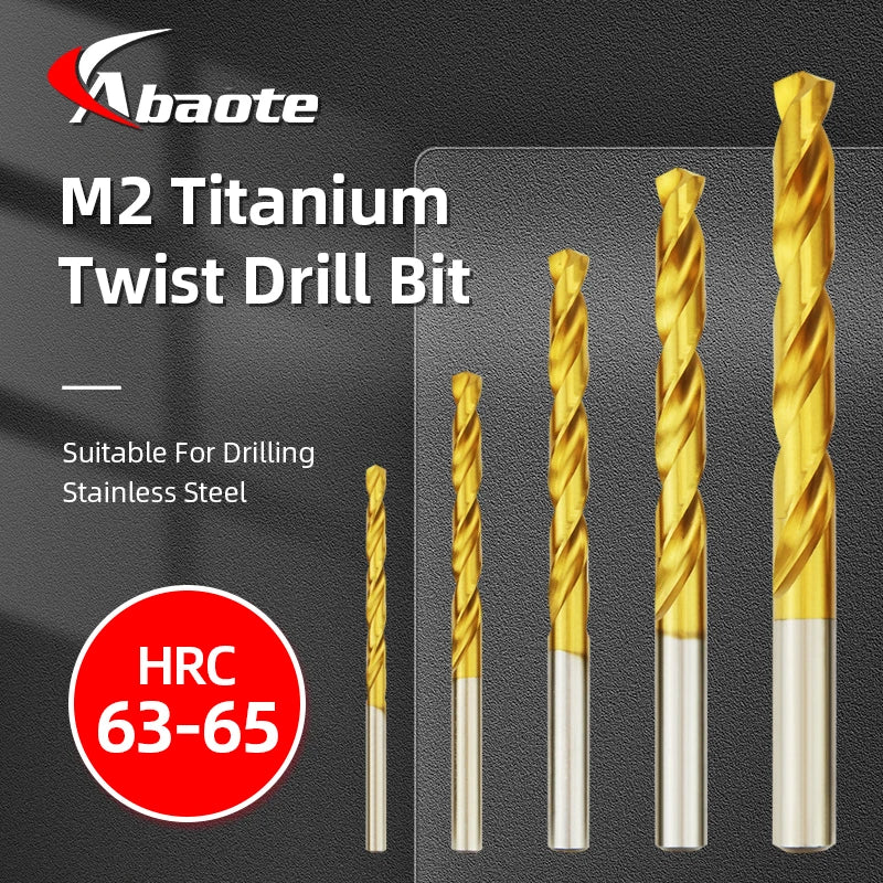 ABAOTE Titanium Twist Drill HSS High Speed Steel Drill Bits 10Pcs Power Tools 1MM 1.5MM 2MM 2.5MM 3MM For Metal Drill Tool