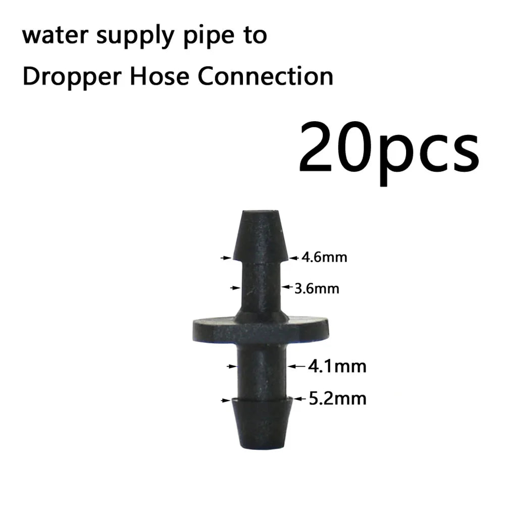 Garden Drip Irrigation Dropper 1/8" 2/4-Way Water Pipe Connector 4/7mm To 3/5mm Hose Bend Arrow Emitter Watering Dripper