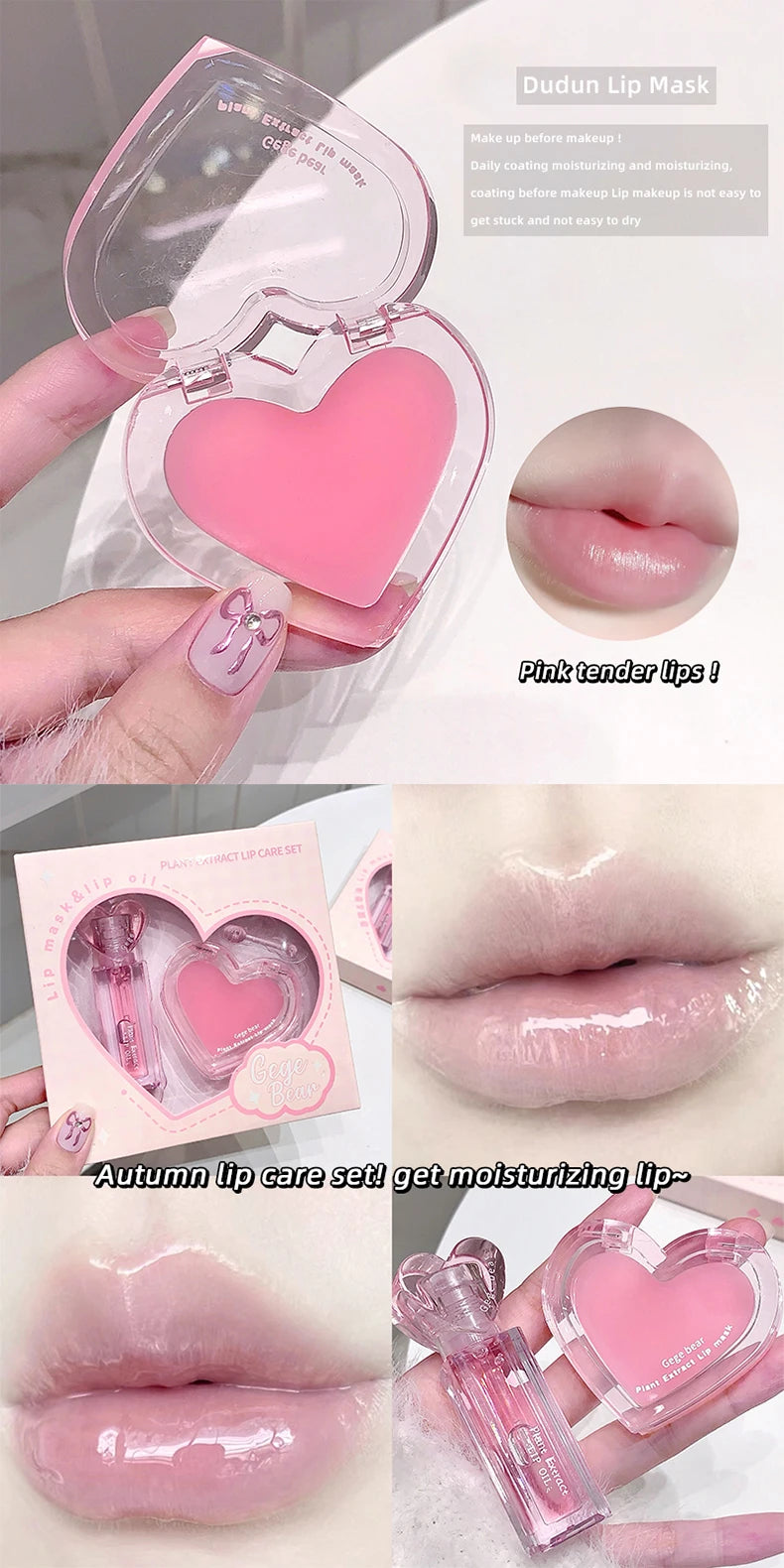 Plant Extract Lip Balm Set - Moisturizing Lip Care Treatment (GX1226) Lip Care Tidesmit