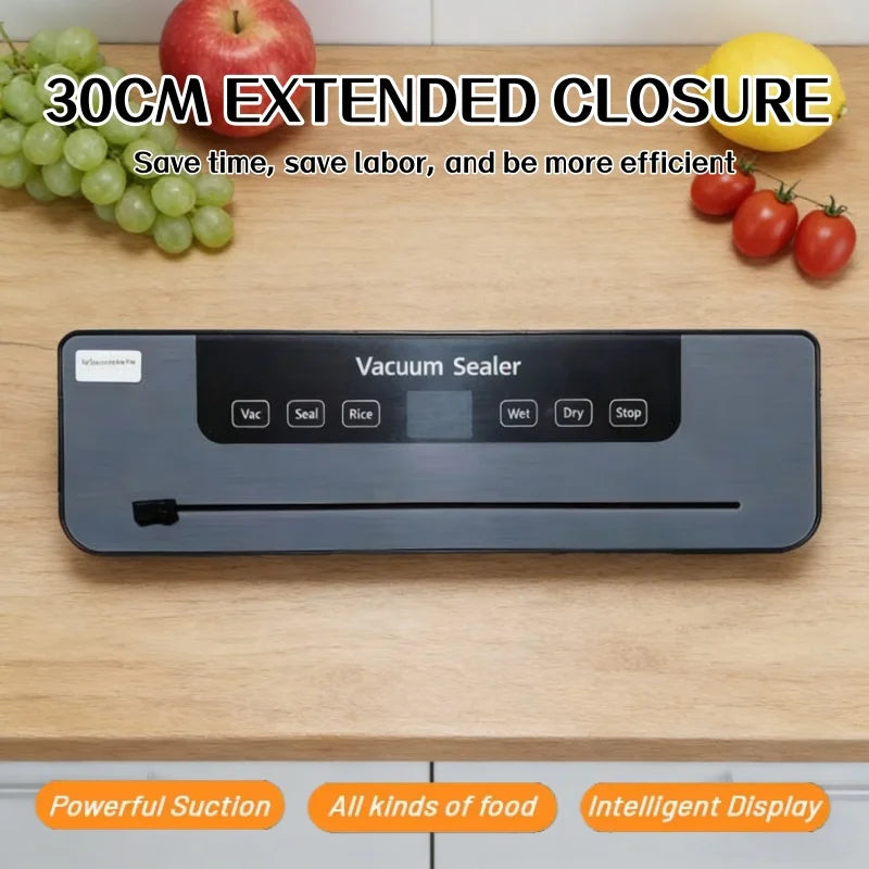 Electric Vacuum Sealer Machine Kitchen Dry/Wet Food Vacuum Sealer Home Fresh Food Storage And Built-in Cutter Ealing Machine