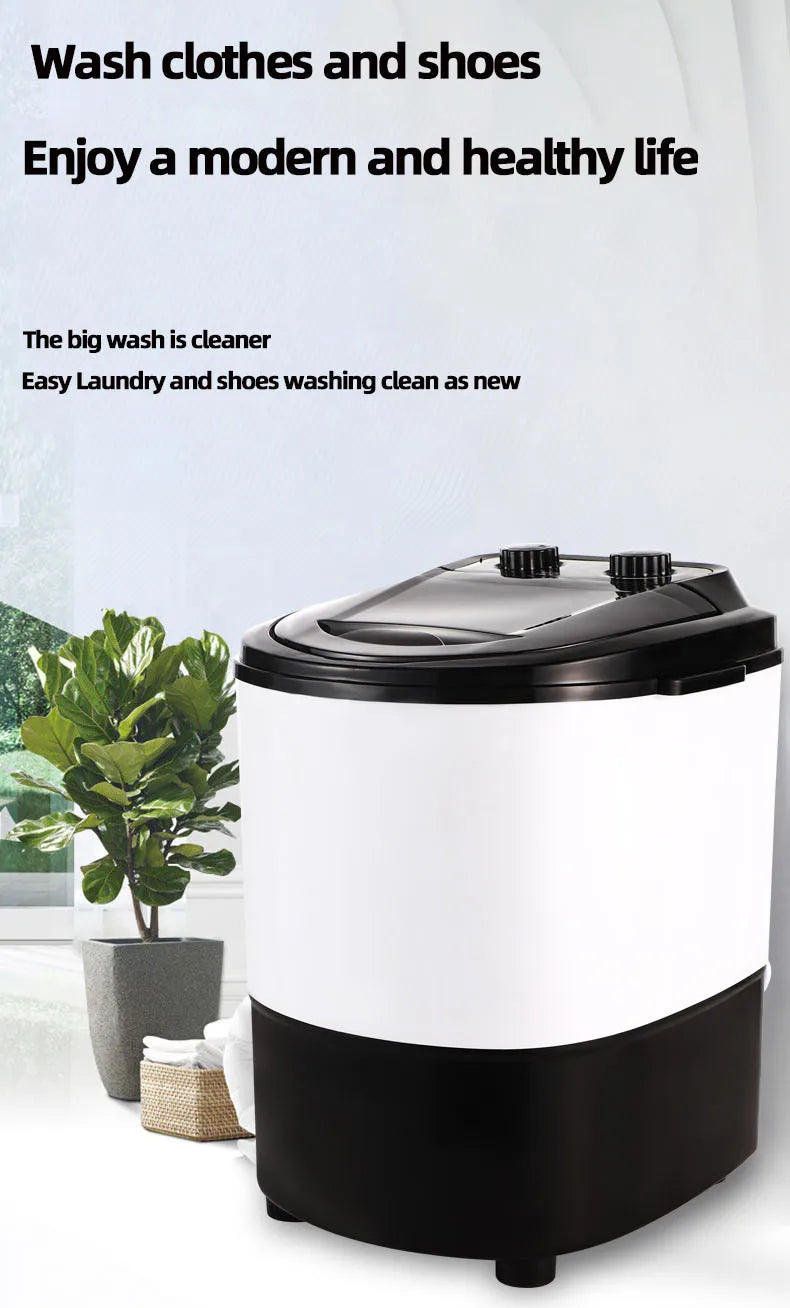 Tidesmit 4.5kg mini shoe and underwear washing machine with side dehydration basket and semi-automatic control panel