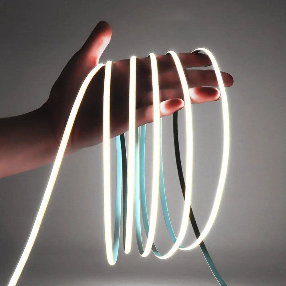 COB LED Strip Flexible High Density LED Strip 3mm COB Bar LED Light Warm 3000K White 6500K for Bedroom Kitchen Home