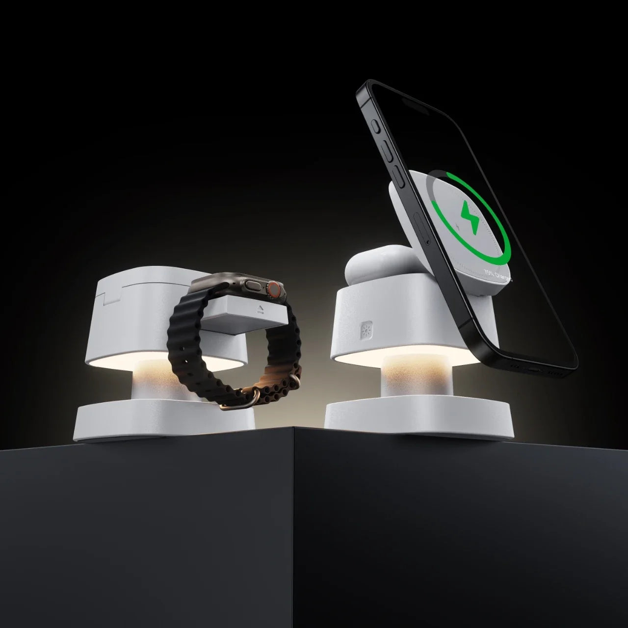3-in-1 Wireless Charger for iPhone, Apple Watch & AirPods - Qi Certified Tidesmit
