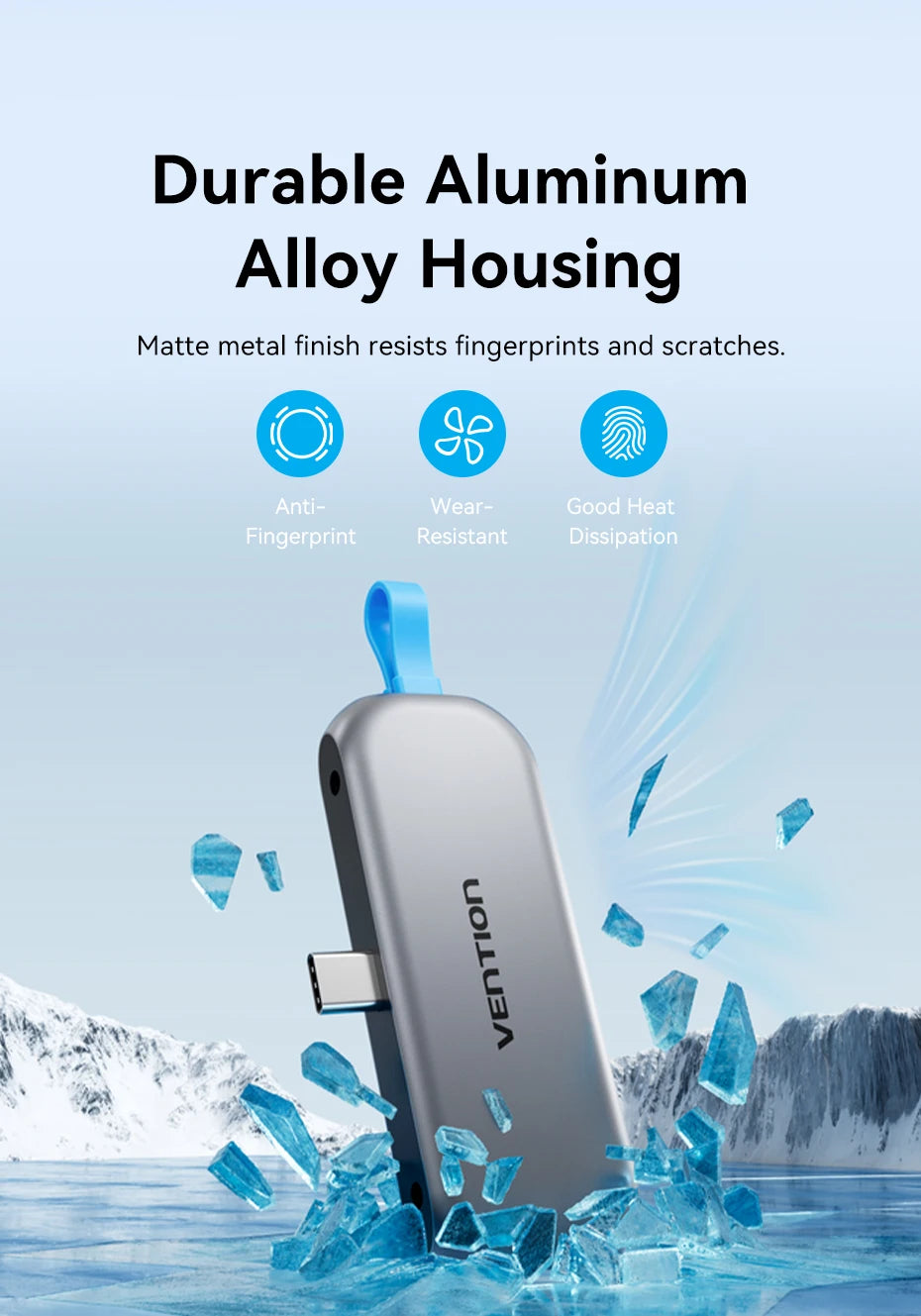 USB C Hub 4K 60Hz Adapter - 100W PD Charging for Laptop - Space Gray Tidesmit