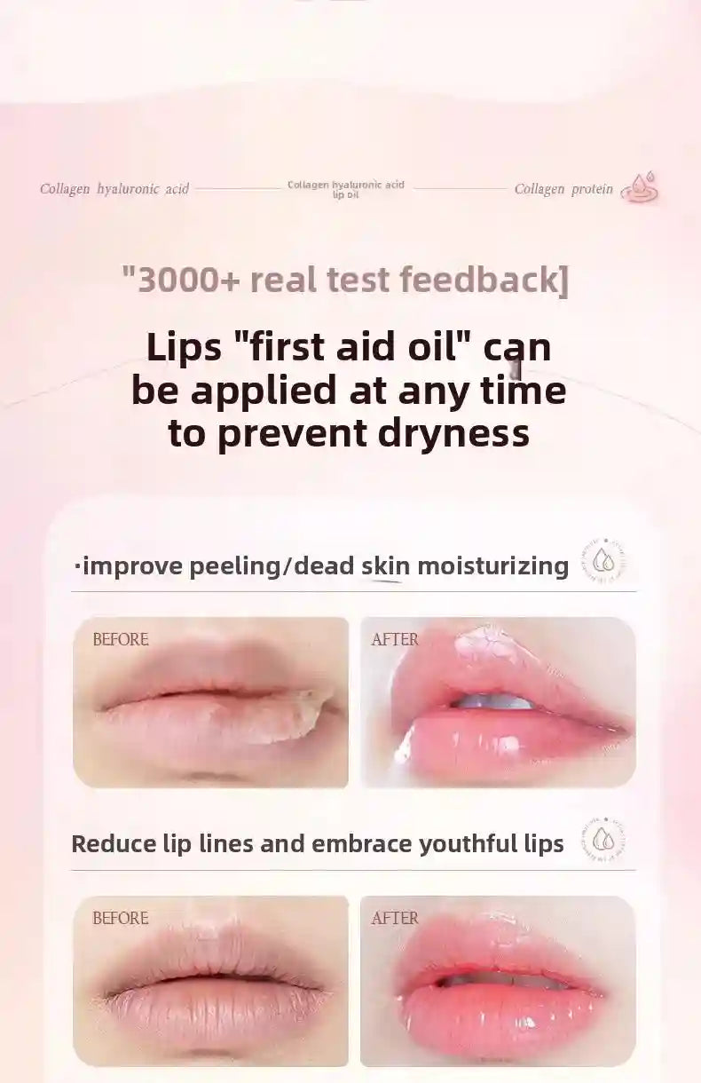 Lip Plumping Oil With Hyaluronic Acid - Hydrating Gloss Treatment Lip Care Tidesmit
