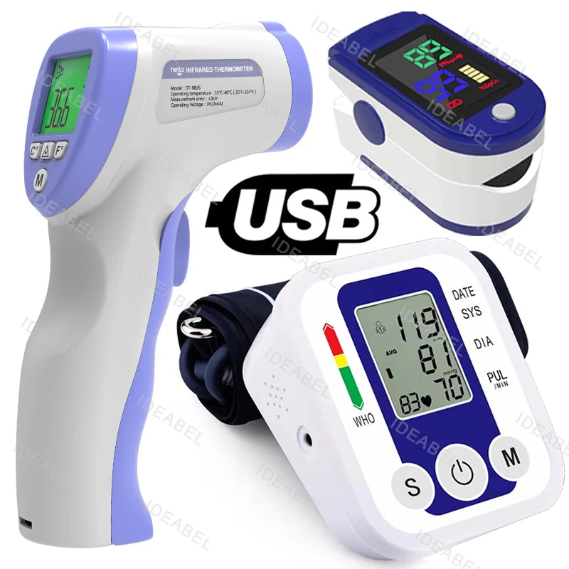 Tensiometer Heart Rate Pulse Meter BP Monitor Healthy Digital Arm Blood Pressure Meter Cuff Medical Automatic Pressure Tonometer