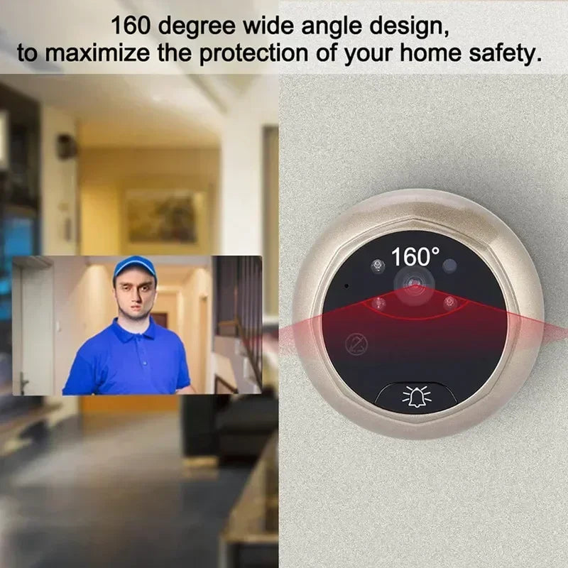 High Definition Cat Eye 2.4 Inch Smart IR Night Vision Mini Video Security Camera Motion Detection Doorbell Screen Door Viewer