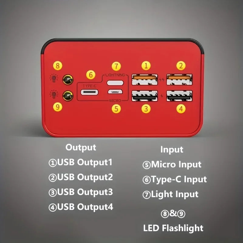 Portable Charger 100000mAh Power Bank with 4 USB Ports and PD Tidesmit