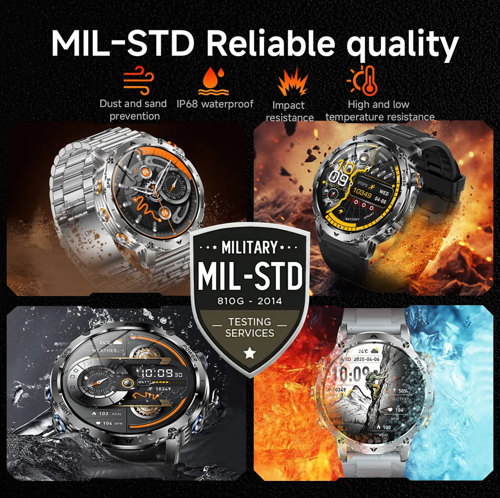 New T-Rex3 Ultra 1100mAh Battery Smart Watches GPS Track Compass IP69K Waterproof Sports Tracker Outdoors Military Smartwatches