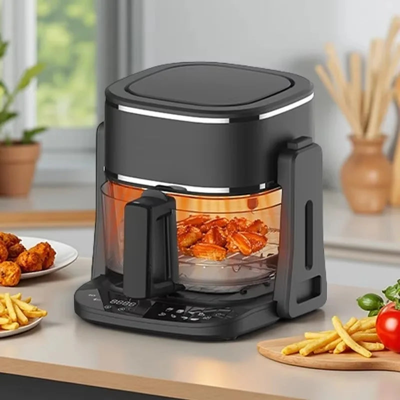 Airo Factory Stainless Steel Digital Air Fryer 4.5L Electric Glass Steam Air Fryer Without Oil