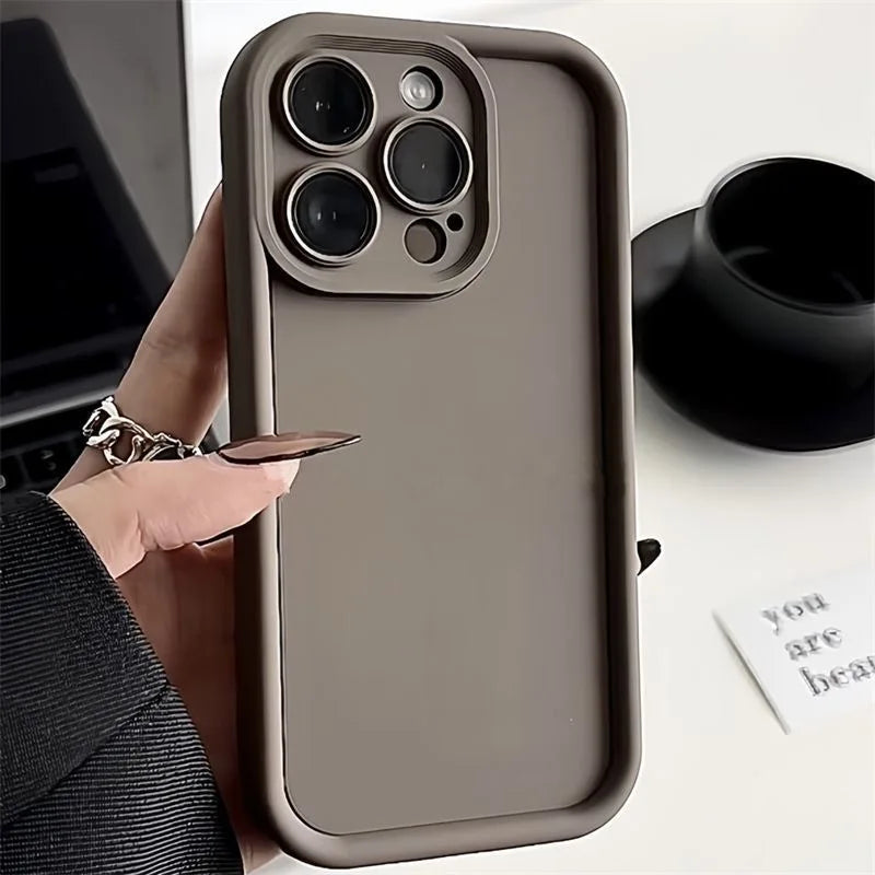 iPhone 17 Shock-Absorbing Soft TPU Silicone Case | Slim Fit Protection Coffee Tidesmit