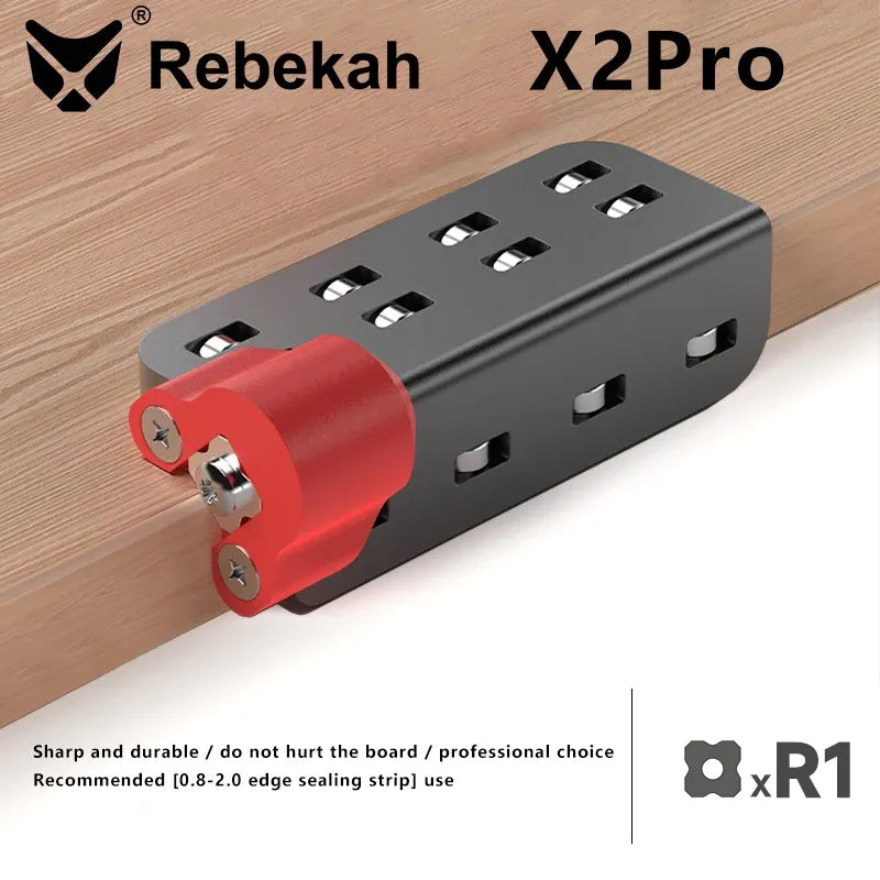 Arc trimming manual planer blade tool with red end cap and perforated metal body