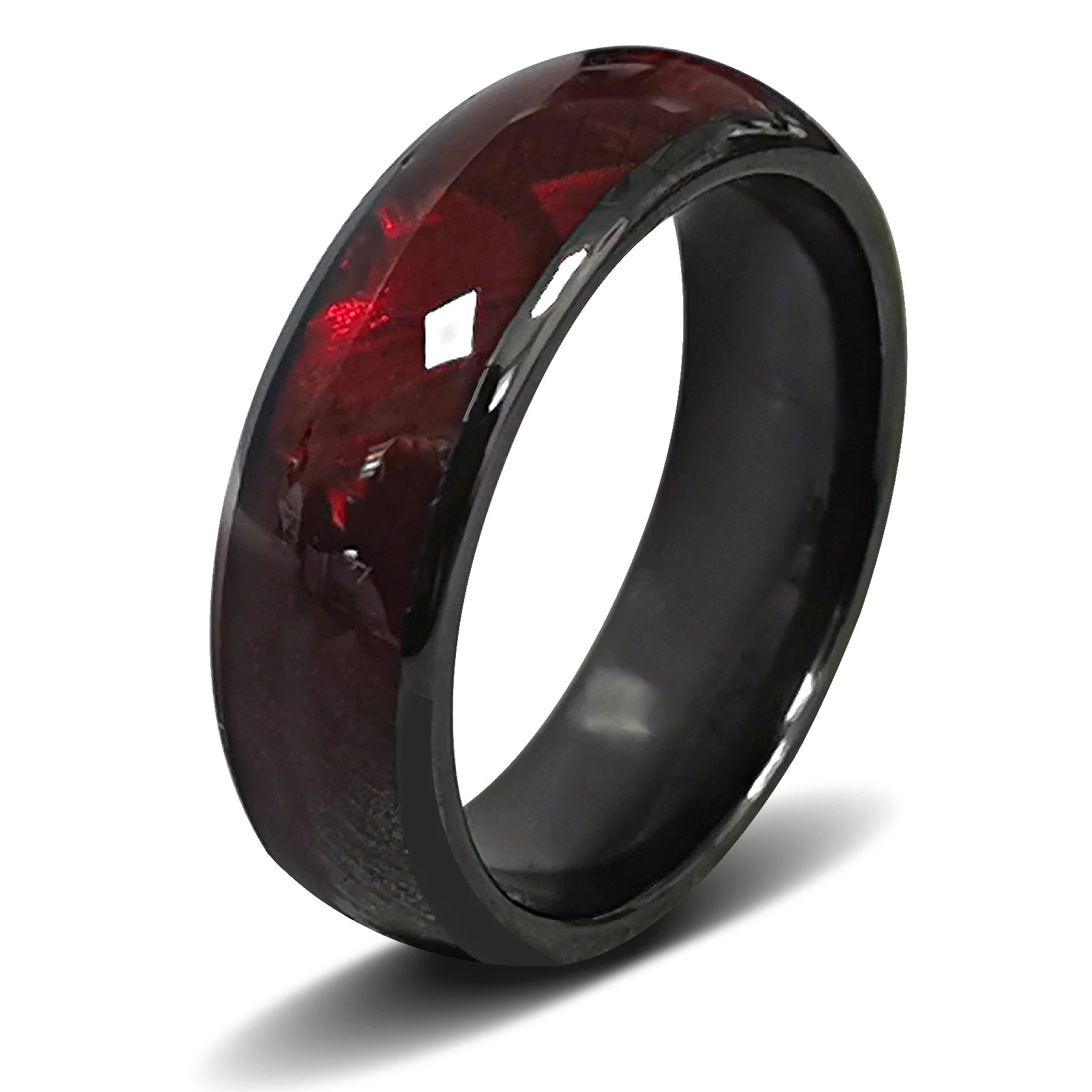 NFC Ntag216 Chip Ceramic Smart Finger Ring Programmable 888 Bytes for Men or Women RED US SIZE 6 Tidesmit