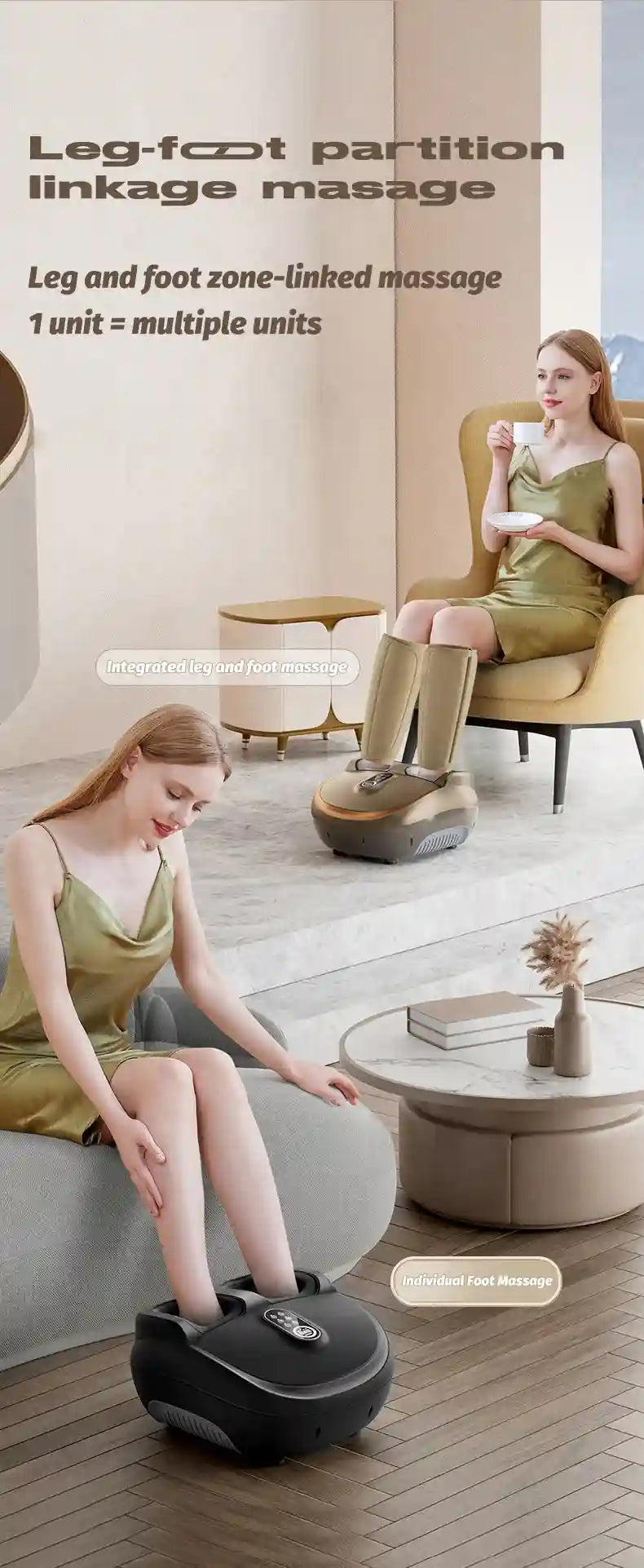 Electric Foot Massager: Shiatsu Deep Tissue Heat Therapy by Tidesmit Massage Roller Tidesmit