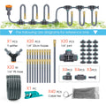 1/4'' Flexible 360° Rotary Adjustment Brass Nozzle Irrigation Set Quick Connection Automatic Atomization Garden Watering System