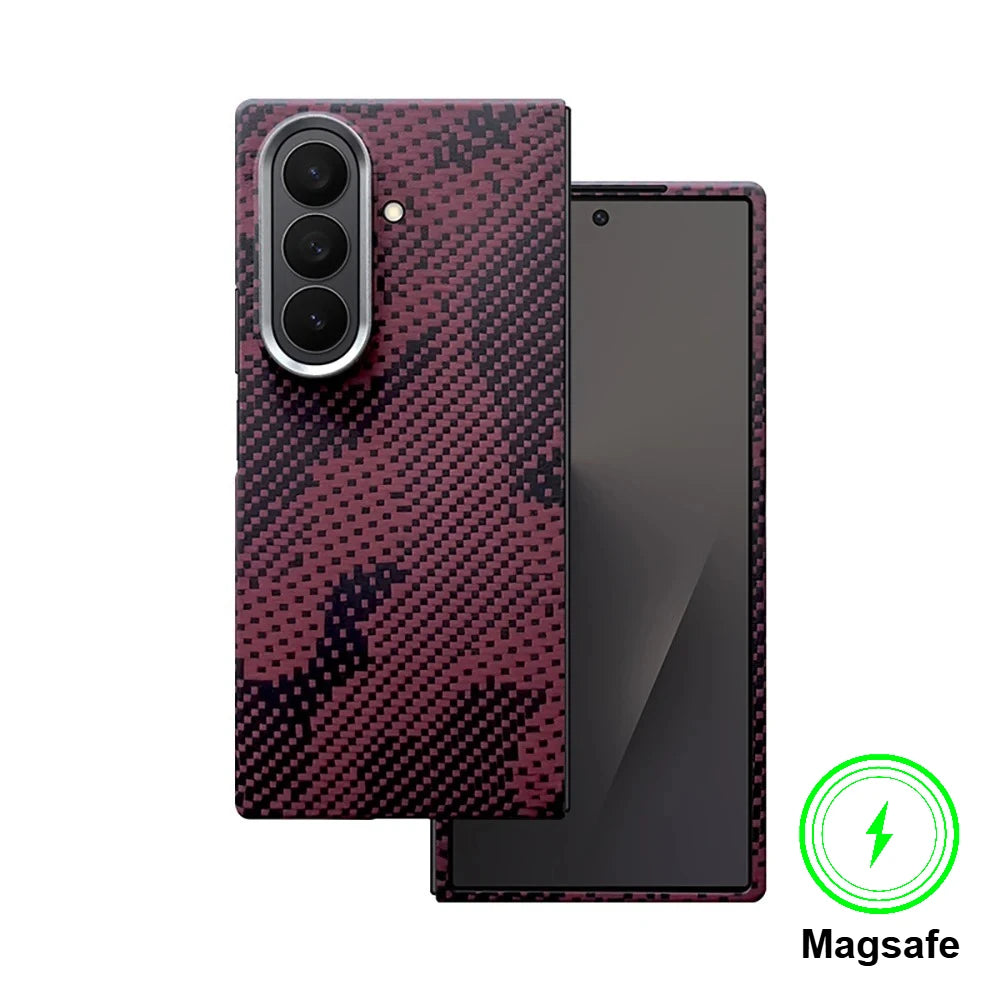 Galaxy Z Fold 7 Aramid Carbon Fiber Case with MagSafe Slim Fit Magsafe T3 Tidesmit