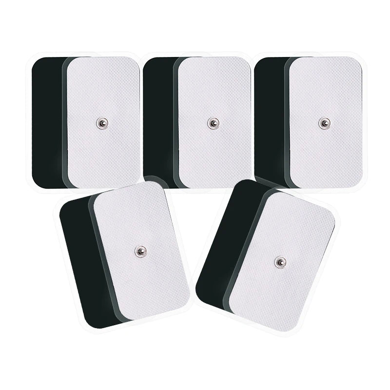 TENS Unit Electrode Pads: Reusable Muscle Stimulator Gel Sets Back Massage Instrument Tidesmit