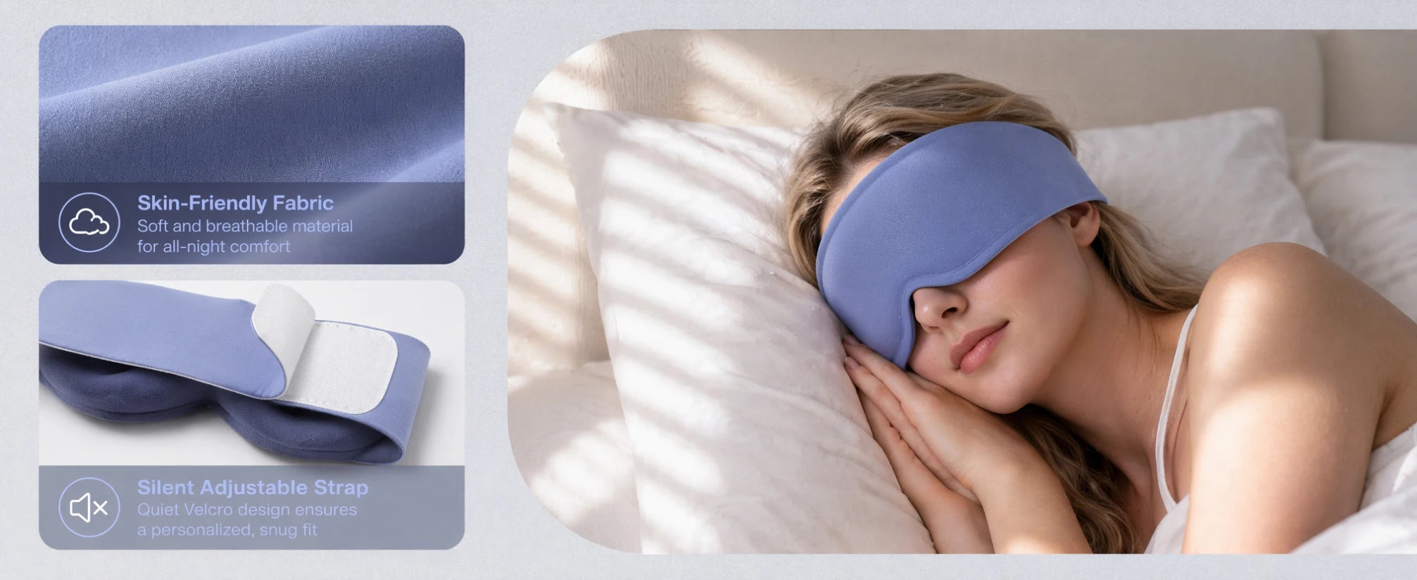 3D weighted eye mask,3D Breathable Soft Comfortable Eye Mask for Sleeping,Light Blocking,Microgravity alleviates eye fatigue