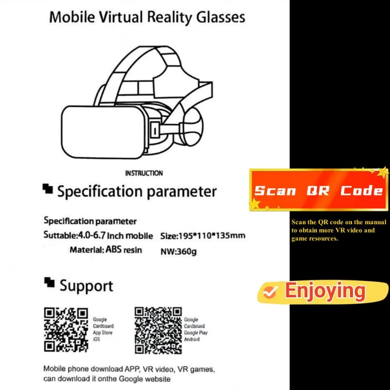 4K VR Headset for Smartphones: Immersive 3D Mobile Glasses Tidesmit