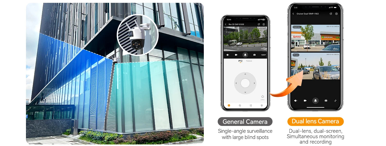 IMOU Cruiser Dual 10MP&8MP Dual Lens Outdoor PTZ WiFi Camera 8x Digital Zoom AI Vehicle Human Detection Full Color Surveillance