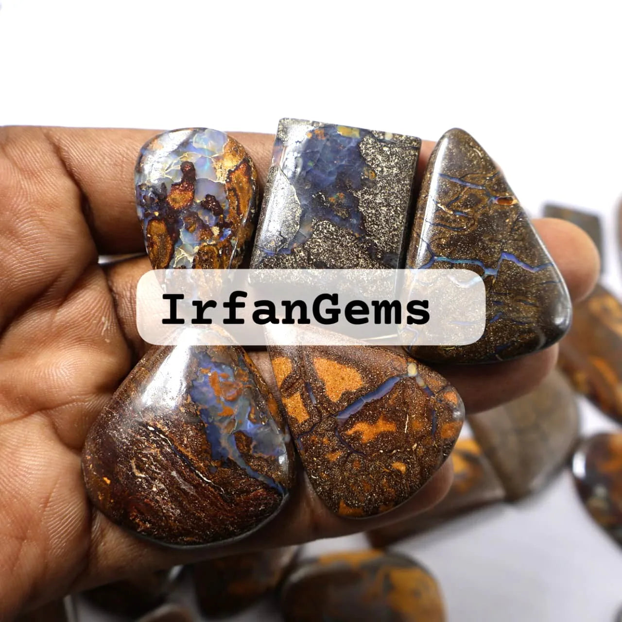 High Quality Natural Boulder Opal Semi-Precious Stone Oval Cut Boulder Opal Cabochon for Jewelry Use High Quality Wholesale Opal