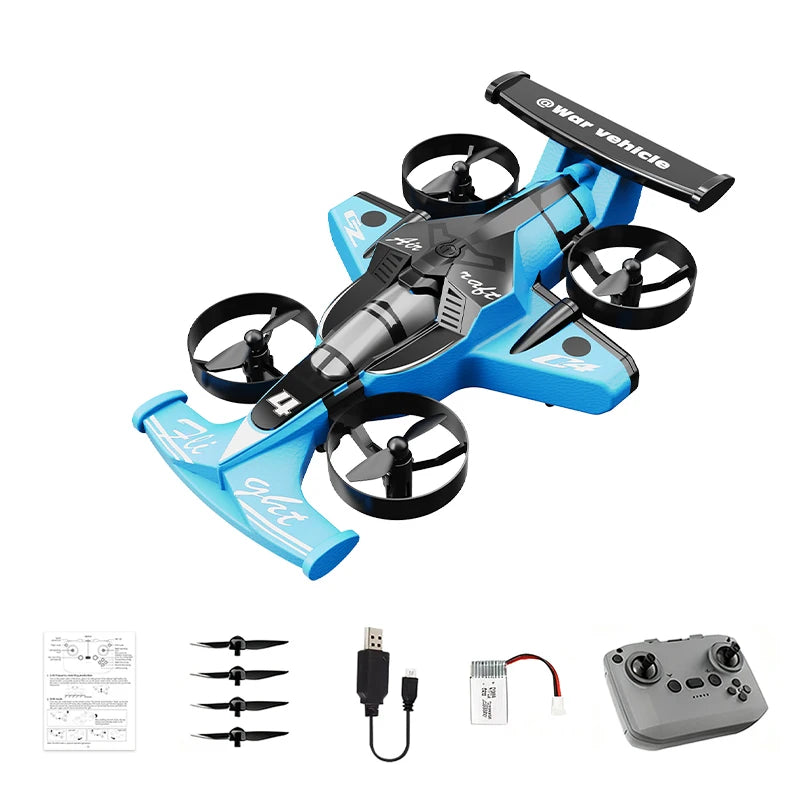 2-in-1 Land-Air RC Drone Car - Red Stunt Vehicle | Tidesmit Blue Tidesmit