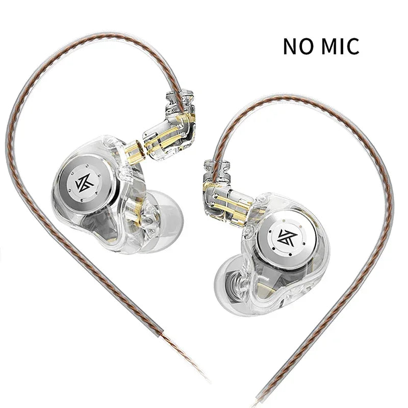 Tidesmit Wired Hi-Fi Dual Dynamic Driver Earbuds Noise Isolating Clear NO MIC Tidesmit