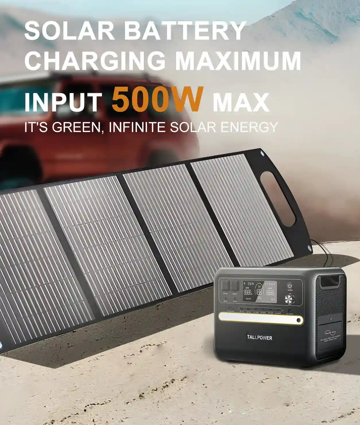 Portable Power Station 2160Wh 2400W Solar Generator EU - Tidesmit Tidesmit