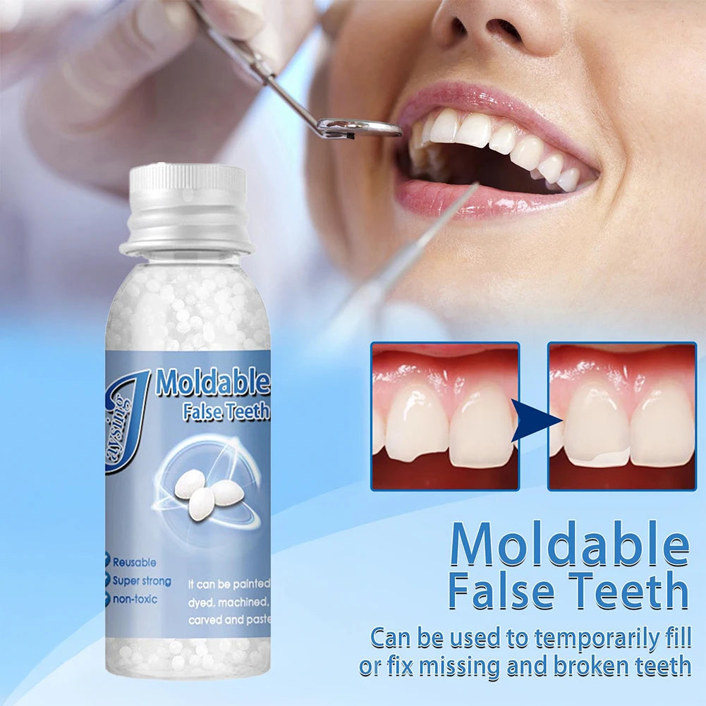 Tidesmit resin false teeth kit for temporary tooth filling and restorative dental care modifications