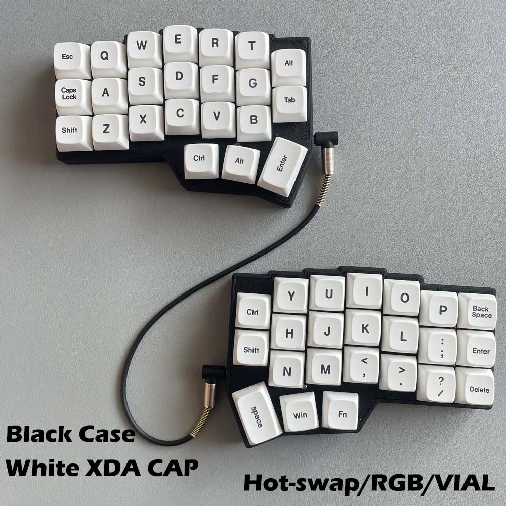 Corne V4.1 Split Ergonomics Hot-swappable MX Mechanical Keyboard Wired South RGB VIAL fully rogrammable