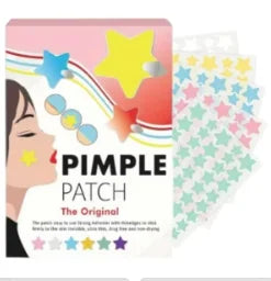 Multi-color star acne patches in a retail box, ultra-thin pimple sticker set