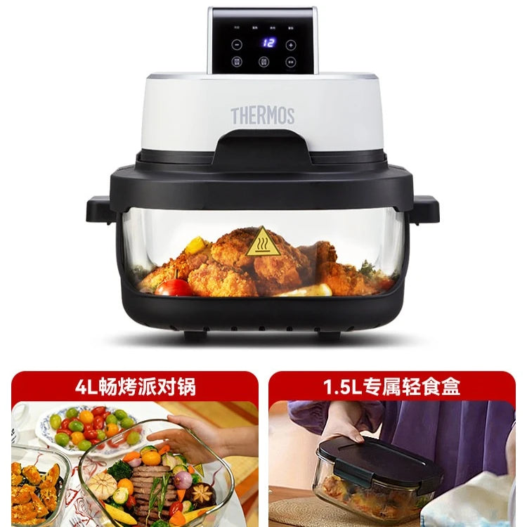 Air fryer household 2026 new small visual borosilicate glass large-capacity frying and baking machine