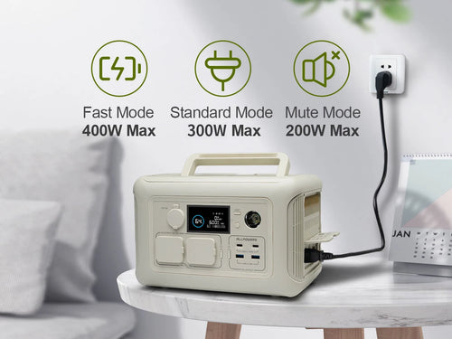 Portable Power Station 299Wh 600W LiFePO4 Battery for Travel Tidesmit
