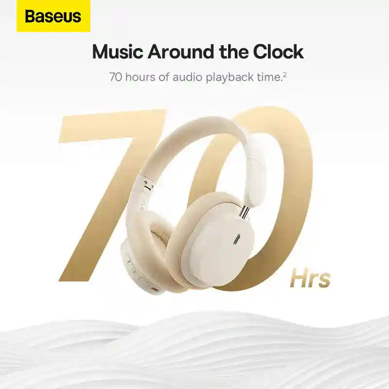 Wireless Over-Ear Headphones with 70H Playtime and Spatial Audio - Gray Tidesmit