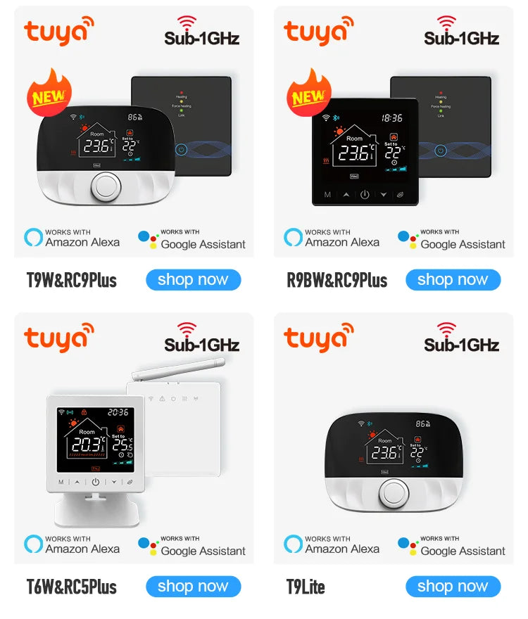 Tuya Smart Home Wifi Heating Thermostat Wireless Wifi Thermostat For Gas Boiler Smart Life Temperature Controller Alexa Google