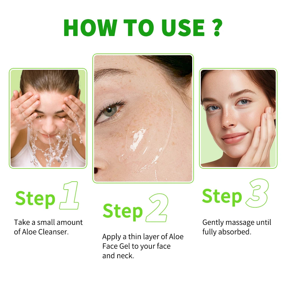 Aloe Vera Gel Lightening Moisturizing Soothing Natural Organic Aloe Vera Gel Reduce Redness Hydrate Exfoliation Skincare